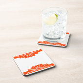 Dessous-de-verre Sunburst Art Déco à Orange (Côté Droit)