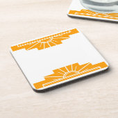 Dessous-de-verre Sunburst Art Déco en Jaune doré (Côté gauche)