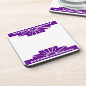 Dessous-de-verre Sunburst Art Déco en violet (Côté gauche)