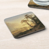 Dessous-de-verre Sunrise, Vallée de Yosemite par Albert Bierstadt (Côté gauche)