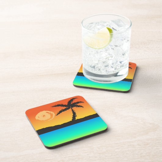 Dessous-de-verre Sunset de l'île (Côté Droit)