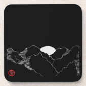 Dessous-de-verre Sunset in Black (Devant)