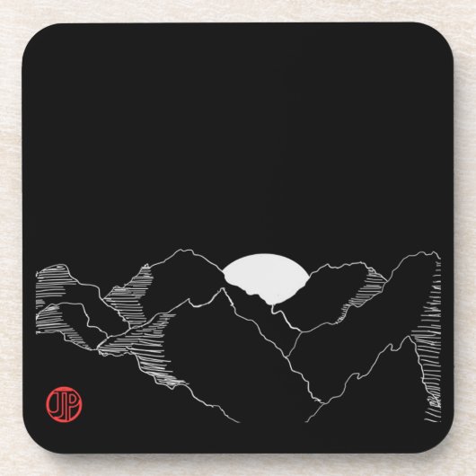 Dessous-de-verre Sunset in Black (Devant)