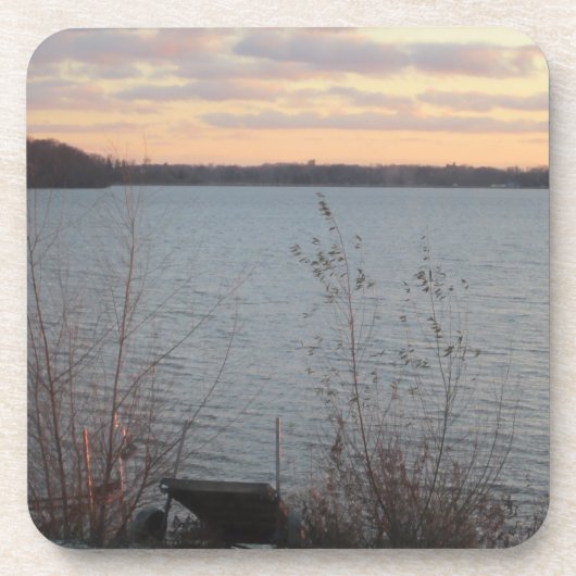 Dessous de verre Sunset Lake Shore - Ensemble de 6 (Devant)