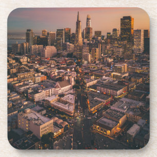 Dessous-de-verre Sunset Over San Francisco Financial District