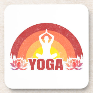 Dessous-de-verre Sunshine Yoga Yogi Lotus Flower