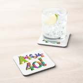 Dessous-de-verre Super 40 T-shirts et cadeaux d'anniversaire (Côté Droit)