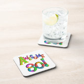 Dessous-de-verre Super 80 T-shirts et cadeaux d'anniversaire (Côté Droit)