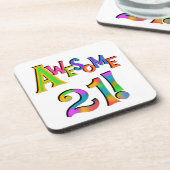 Dessous-de-verre Superbe 21 T-shirts et cadeaux d'anniversaire (Côté gauche)