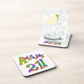 Dessous-de-verre Superbe 21 T-shirts et cadeaux d'anniversaire (Côté Droit)