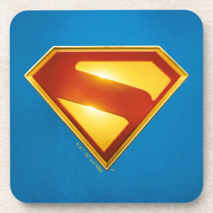 Dessous-de-verre Superman Golden S Shield brillance