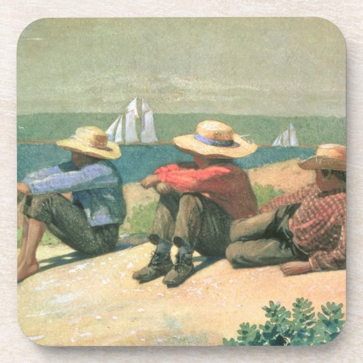 Dessous-de-verre Sur la plage, 1875 (la semaine) (Devant)