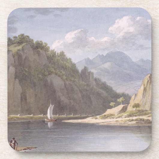 Dessous-de-verre Sur la rivière Elbe, près de Lowositz en Saxe, (Devant)