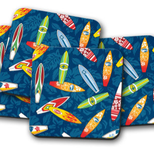 Dessous-de-verre Surboard Novelty Summer Ensemble de Dessous de v