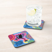 Dessous-de-verre Surf de grenouille chaude Boho Psychedelic dessous (Côté Droit)
