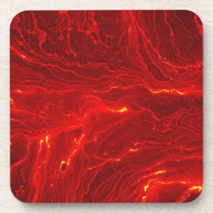 Dessous-de-verre Surface de lave chaude (style 3) Peinture à l'huil