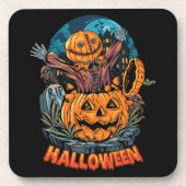 Dessous-de-verre Surprise citrouille | Boisson de liège d'Halloween (Devant)