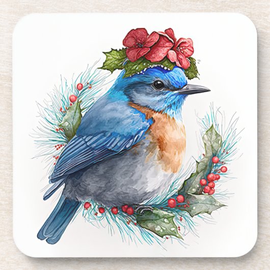 Dessous-de-verre Sweet Bluebird Vacances d'hiver/Dessous de verre d (Devant)