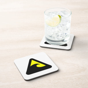 Dessous-de-verre Symbole de danger du tsunami
