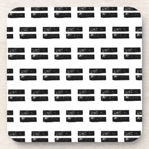 Dessous-de-verre Symbole de mathématiques "égal" noir et blanc Lino