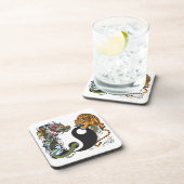 Dessous-de-verre symbole du dragon et du tigre yin yang (Côté Droit)
