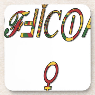 Dessous-de-verre Symbole féminin inversé "OFFICIAL" Imprimer