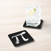 Dessous-de-verre Symbole Pi Grunge Blanc (Côté Droit)