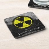 Dessous-de-verre Symbole radioactif Grunge (Côté gauche)