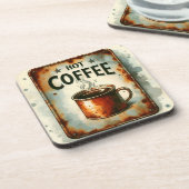 Dessous-de-verre Symbole rétro à café chaud (Côté gauche)