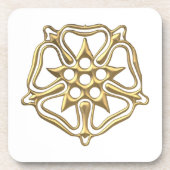 Dessous-de-verre Symbole Rose "3D" d'or (Devant)