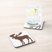 Dessous-de-verre Symbole simple de l'orignal brun (Côté Droit)