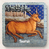 Dessous-de-verre Symbole Taurus Zodiac Bull fête d'anniversaire (Devant)