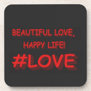 Dessous-de-verre Sympa Conception d'expression "BEAU AMOUR". Comman