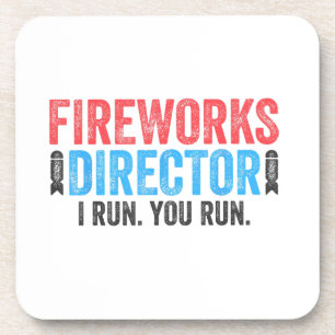 Dessous-de-verre T-Shirt 4 juillet Directeur de Fireworks