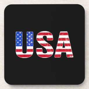 Dessous-de-verre T Shirt USA Drapeau Américain Patriotique Hommes F