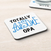 Dessous-de-verre T-shirts et cadeaux Opa bleu absolument géniaux (Côté gauche)