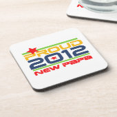 Dessous-de-verre T-shirts et cadeaux Proud New Papa 2012 (Côté gauche)