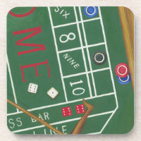 Table Casino Craps avec chips et dés