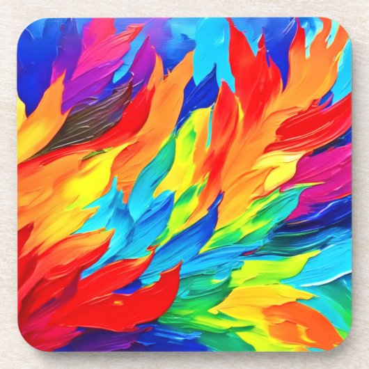 Dessous-de-verre Tableau Abstrait de l'expressionnisme (Devant)