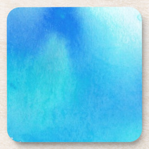 Dessous-de-verre Tache bleue, peint à la main abstrait d'aquarelle