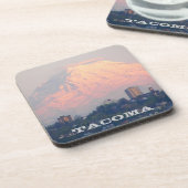 Dessous-de-verre Tacoma, Washington et Mount Rainier Photo (Côté gauche)