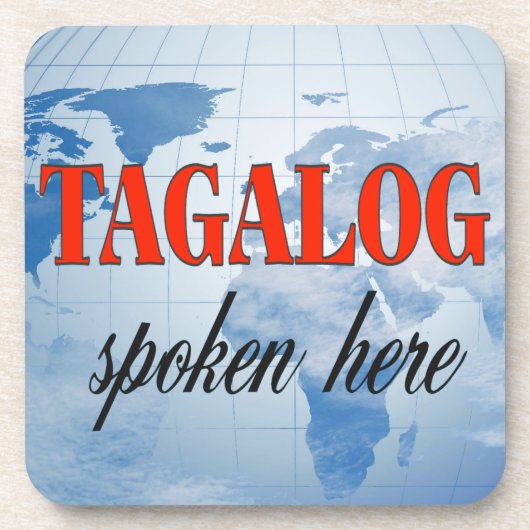 Dessous-de-verre Tagalog spoken here cloudy earth (Devant)