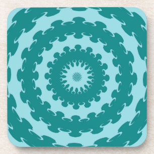 Dessous-de-verre Tanager Turquoise et sarcelle Bleu Croissant Lune