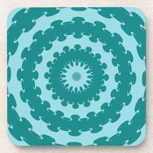 Dessous-de-verre Tanager Turquoise et sarcelle Bleu Croissant Lune (Devant)