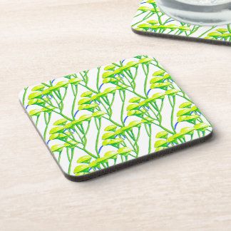 Dessous-de-verre Tanaisie sur un set de sous-verres