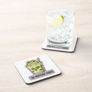 Dessous-de-verre Tant de vibes Matcha Mignon Grenouille Kawaii Mème