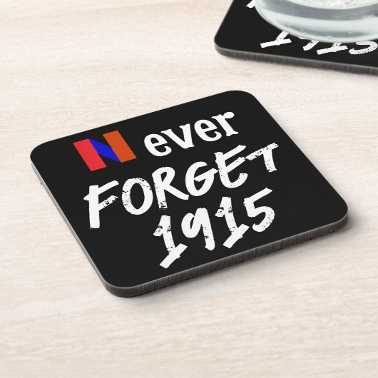 Dessous-de-verre Tapis de boisson Never Forget 1915 (Côté gauche)