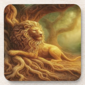 Dessous-de-verre Tapis de lion doré (Devant)