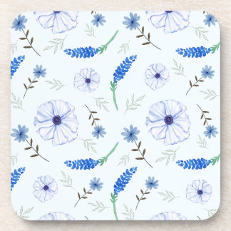 Dessous-de-verre Tapis de souris aquarelle Fleur Bleue Sauvage