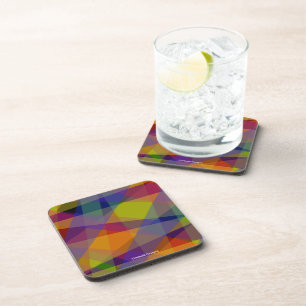 Dessous-de-verre Tapis de souris géométrique foncé - Plastique